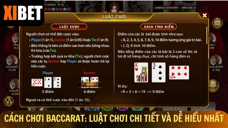 Luật chơi bài Baccarat chi tiết nhất cho tân thủ